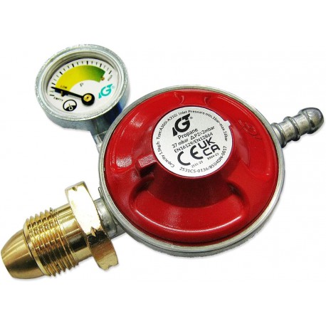 IGT 37mbar Propane Gas Regulator With Pressure Gauge